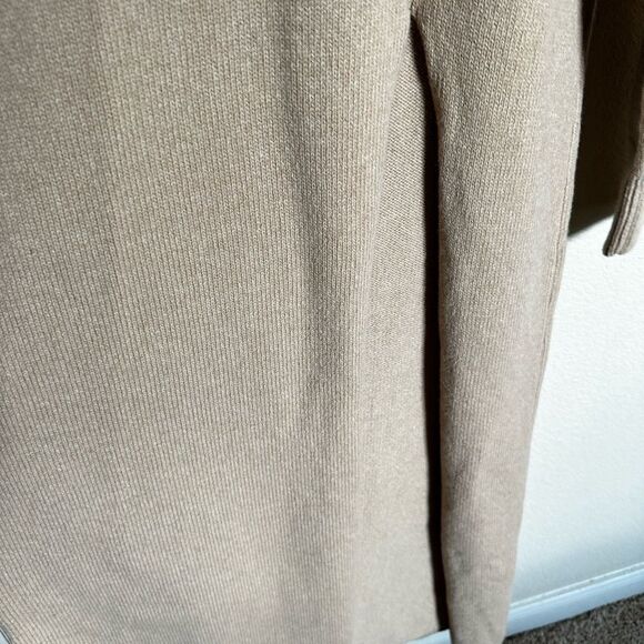 Present & Simple Knit Wool Cashmere Turtleneck Sweater Dress Camel XS - Picture 2 of 5
